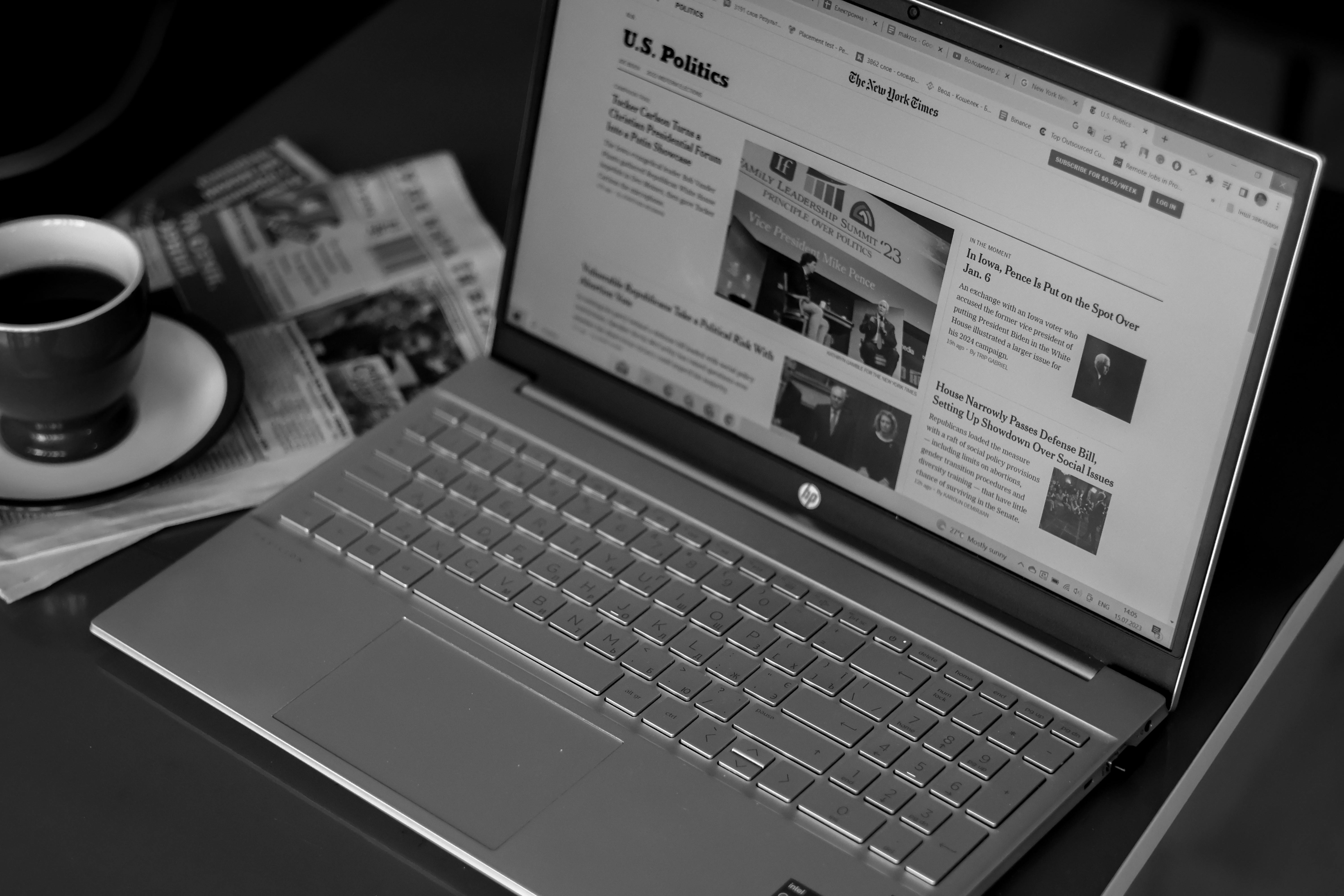 Various IT accessories like cables, keyboards, and routers
